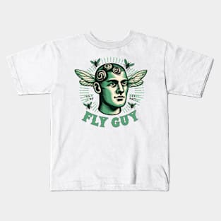 Fly guy olds chool tattoo Kids T-Shirt